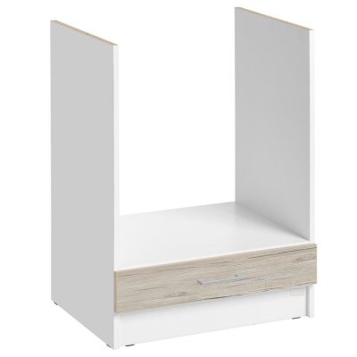CUISINEANDCIE  - meuble pour four encastrable eco noyer blanchi l 60 cm