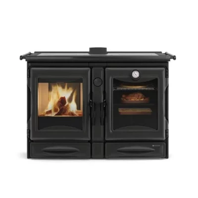 NORDICA EXTRAFLAME Cuisini&egrave;re &agrave; bois 12kw noir - ALASKA.16NOIRE - 