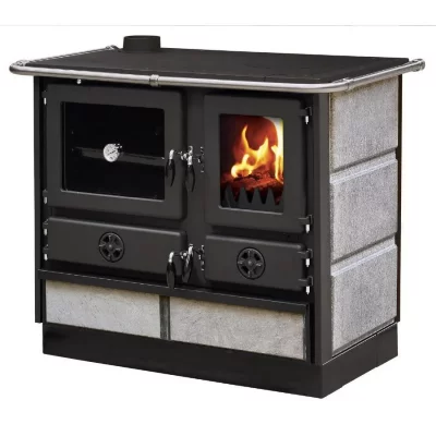 INTERSTOVES Cuisini&egrave;re &agrave; bois MAGNUM MBS en fonte Sortie c&ocirc;t&eacute; gauche