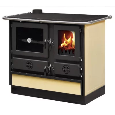INTERSTOVES CUISINIERE A BOIS MAGNUM MBS EN FONTE   SORTIE COTE GAUCHE - Beige