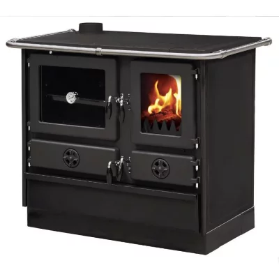 INTERSTOVES CUISINIERE A BOIS MAGNUM MBS EN FONTE   SORTIE COTE GAUCHE - Noir