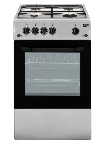 BEKO Cuisini&egrave;re  CSS42014FS - Noir, Argent - Gaz - 54 L