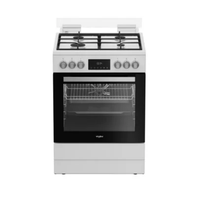 WHIRLPOOL Cuisini&egrave;re gaz 72l 4 feux blanc - W6G8LCW - 