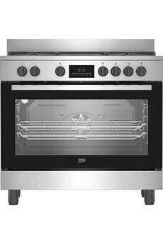 BEKO Cuisini&egrave;re Gaz  Bgm11225ex 90cm Inox 4 Foyers Plus Wok Four 108l