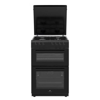  Cuisiniere gaz CONTINENTAL EDISON CEDF6060B1 4 feu L60 P60 H90 cm Noir 