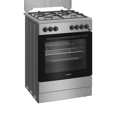 BEKO Cuisini&egrave;re Gaz/&Eacute;lectrique Indesit I6G3PMS 73L 4 Br&ucirc;leurs Gris