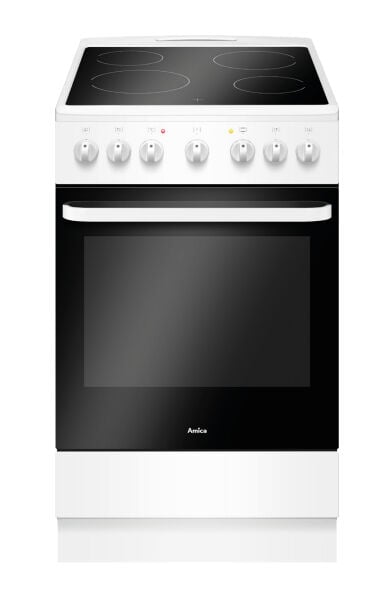 AMICA Cuisini&egrave;re vitroc&eacute;ramique 65l 4 feux blanc - acv603b acv603b