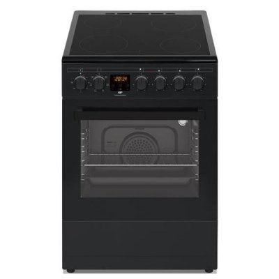 CONTINENTAL EDISON Cuisini&egrave;re vitroc&eacute;ramique  CECV50FCB - 4 feux -  L49,8 x H86 xP67 cm - Noir