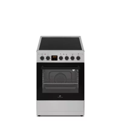 CONTINENTAL EDISON Cuisiniere vitroc&eacute;ramique  CECV50FCS - 4 feux - L49,8 x H86 xP67 cm - Silver