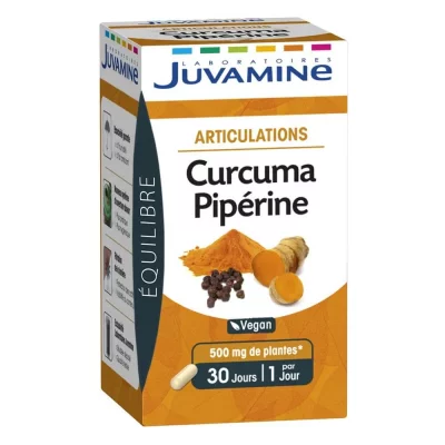 JUVAMINE Curcuma Piperine 30 Gelules 
