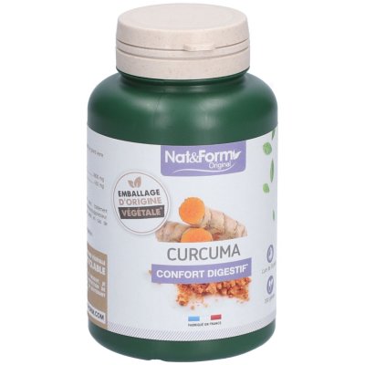 NAT&FORM Curcuma transit & digestion 200 g&eacute;lules