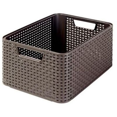CURVER  Bo&icirc;te De Rangement Style Rotin 18 Litres 38 X 17 X 28 Cm Marron