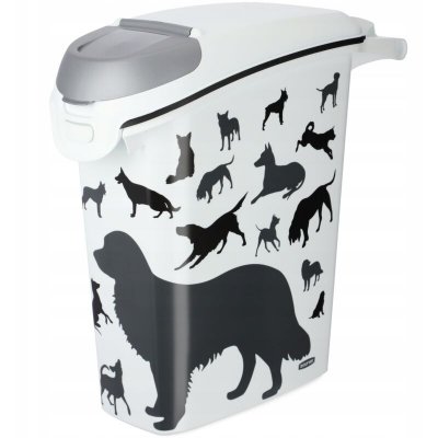 CURVER  Conteneur &agrave; croquettes empilable 10kg - Blanc - Pour chien