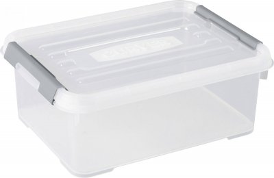 ALLIBERT CURVER HANDY PLUS 12L CLIPS GRIS, Rangement, Transparent, 40 x 29 x 15 cm