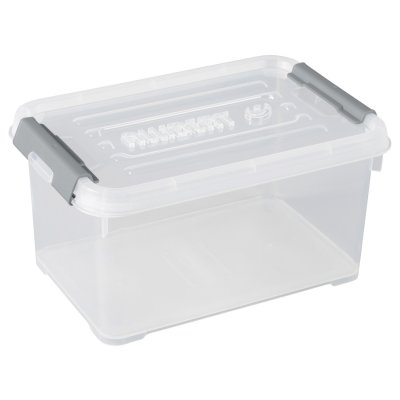 CURVER    HANDY PLUS  6L CLIPS GRIS, Rangement, Transparent, 29,4 x 19,4 x 15 cm