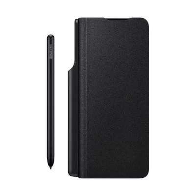 SAMSUNG Custodia Leather Flip Cover  EF-FF92PCBEGEE per Galaxy Z Fold 3 5G + S Pen Nero