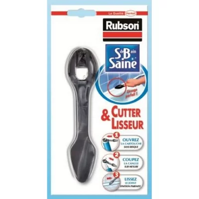 RUBSON Cutter lisseur pour joint silicone de salle de bains, 
