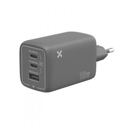 WEFIX CV GaN avec 2 ports USB-C et 1 port USB-A 100W Noir