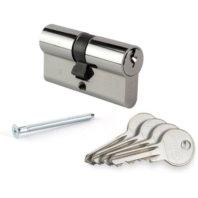 DOM Cylindre 2 entr&eacute;es nickel&eacute; - 30 x 30 mm - Mod&egrave;le 4211 - 