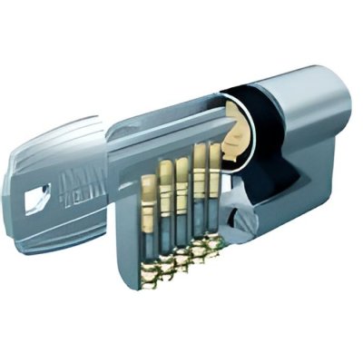 TESA Cylindre 2 entr&eacute;es vari&eacute; nickel&eacute; - 45 x 45 mm - TE5 - 