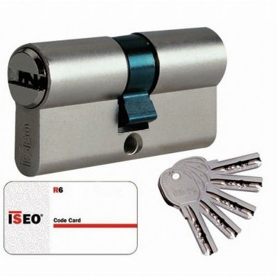 ISEO Cylindre isr6-5 cles reversibles 2 entrees + carte reappro30 x 40