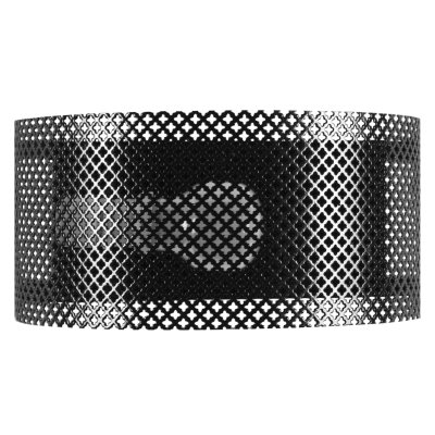 TOSEL CYLINDRE LACY - Applique demi cylindrique m&eacute;tal noir