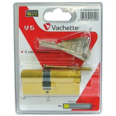 VACHETTE Cylindre  V5 Barillet 30 x 40 pour serrure de porte