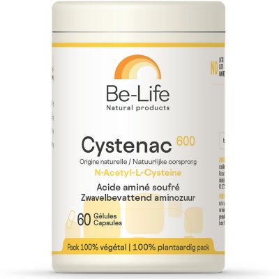 BE LIFE Cyst&eacute;nac 600 : acide amin&eacute; soufr&eacute; 60 g&eacute;lules