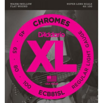 DADDARIO D'Addario Chromes ECB81SL Cordes extra-longues pour basse Light 45-100