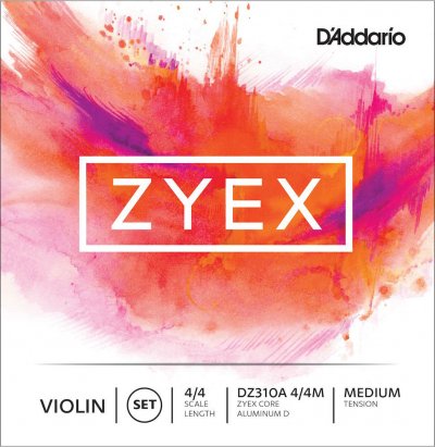 D ADDARIO AND CO D'addario Dz310a 4/4m - Jeu De Cordes Avec R&eacute; En Aluminium Violon Zyex, Manche 4/4, Medium