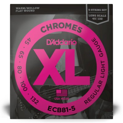 DADDARIO D'Addario ECB81-5 Cordes longues pour basse 5 cordes L&eacute;ger 45-132