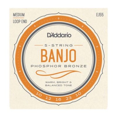 DADDARIO D'addario Ej55 Phosphor Bronze Medium 10-23 - Jeu De 5 Cordes Banjo