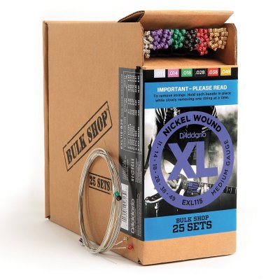DADDARIO D'Addario EXL115-B25 Cordes en nickel pour guitare &eacute;lectrique Moyen/Blues-Jazz Rock 11-49 25 jeux