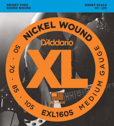 D ADDARIO AND CO D'addario Exl160s, Medium, 50-105, Cordes Courtes - Jeu Guitare Basse