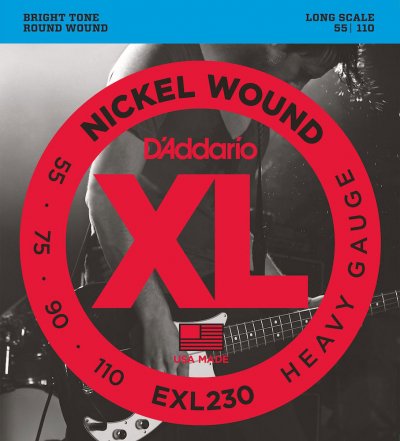 D ADDARIO AND CO D'Addario EXL230 Cordes longues en nickel pour basse Lourd 55-110