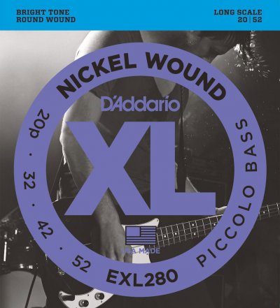 D ADDARIO AND CO D'addario Exl280, 20-52, Cordes Longues - Jeu Guitare Basse Piccolo