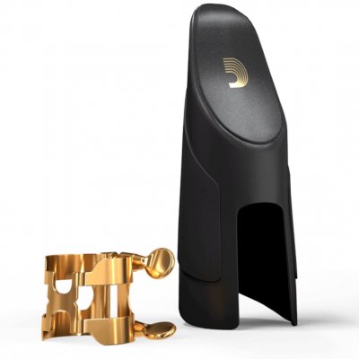 D ADDARIO RICO D'Addario HBS2G - Ligature H et couvre-bec - saxophone baryton (becs en &eacute;bonite), dor&eacute;e