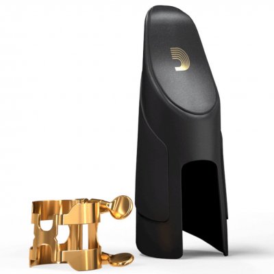 D ADDARIO RICO D'addario Hss1g - Ligature H Et Couvre-Bec - Saxophone Soprano, Dor&eacute;e