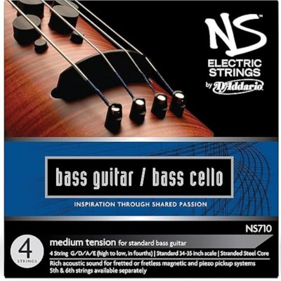D ADDARIO AND CO D'addario Ns710 - Jeu De Cordes Basse/Violoncelle 4/4 Ns Electric, Medium