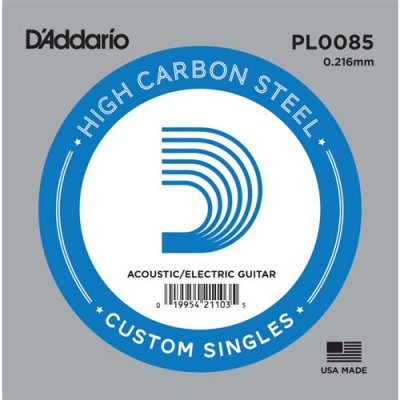 DADDARIO D'Addario PL0085 Corde seule en acier pur pour guitare Calibre .0085