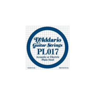 DADDARIO D'Addario PL017 Corde seule en acier pur pour guitare Calibre .017