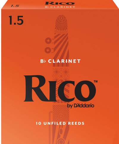 D ADDARIO RICO D'Addario RCA1015 - Anches clarinette Sib, force 1.5, bo&icirc;te de 10