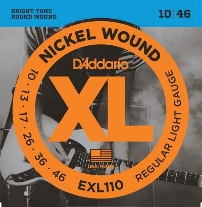 D ADDARIO AND CO D'addario Xl Exl110 Regular Light - Cordes Guitare &Eacute;lectrique - Tirant 10-46 - Fil&eacute; Rond Nickel