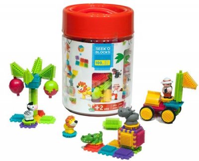 SEEK O BLOCKS D'arpeje Baril Jungle 5 Personnages 100 Pcs