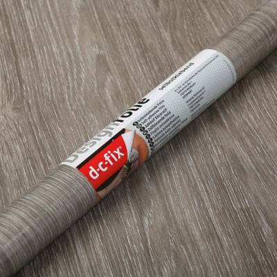 D C FIX D-C-FIX - Adh&eacute;sif rouleau bois ch&ecirc;ne sheffield gris perle 2 m x 45 cm
