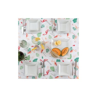 D C TABLE D-C-TABLE Nappe toile cir&eacute;e ronde Manhattan Sudsee - 150 cm