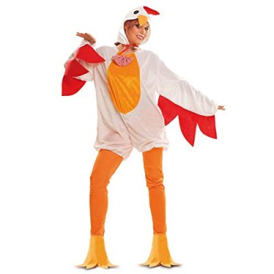 MY OTHER ME FUN COMPANY, SL D&acute;Guisement De Poule Blanche Et Orange Pour Femme Taille M-L