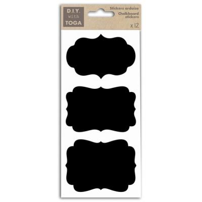 TOGA D.I.Y WITH  12 Stickers Ardoise - Cadres Baroques