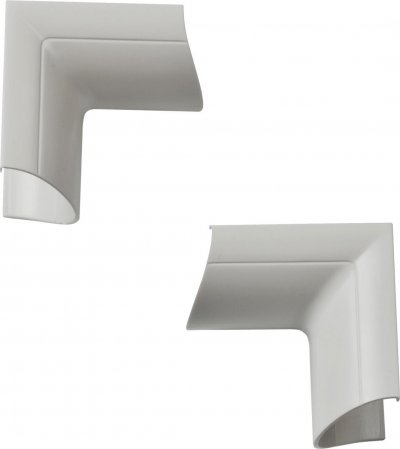D LINE D-Line 82454 Lot de 2 Coudes internes Dline pour Trunk 30/15, Blanc
