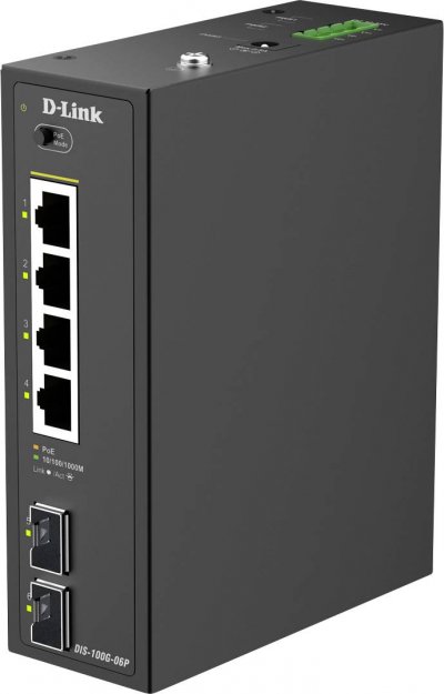 D LINK D-Link DIS-100G-06P Commutateur r&eacute;seau industriel non g&eacute;r&eacute;